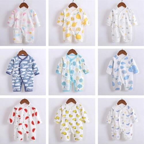 New Baby Boys Girls Romper Toddler Long Sleeves Autumn Winter Clothes BABY Cartoon Printed Cotton Bodysuit Infant Jumpsuits 0-9M