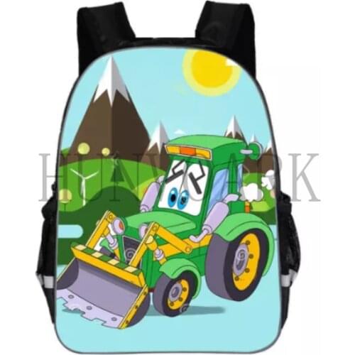 11-16 Inch Tractor Children Backpack Beautiful Pattern Bookbag kids Kindergarten Schoolbag Cartoon Lovely Rucksack