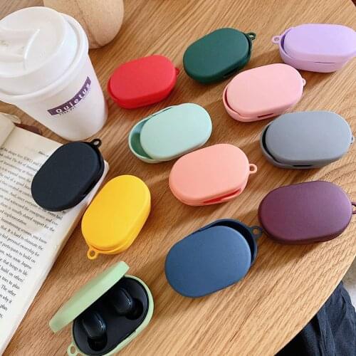 For xiaomi airdots 2 tws Redmi Airdots s Case Luxury Solid color Earphone Case for Redmi AirDots 2 Case Hard cover
