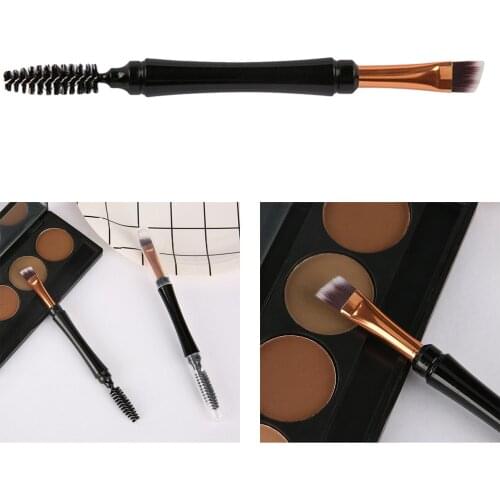 Double Ended Eyebrow Brushes Brow Shaping Blending Angled Eyelash Brushes