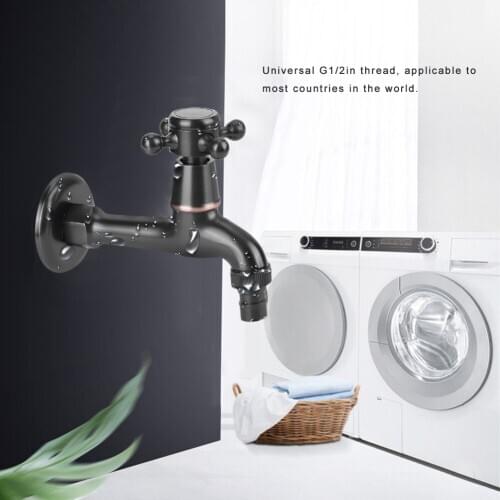 G1/2in Basin Faucets Wall-in Antique Brass Faucet Washing Machine Single Cold Water Tap Mop Faucets robinet salle de bain