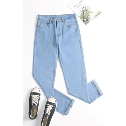 Hot-selling light-colored jeans stretch slim fit hip-lifting fashion pants