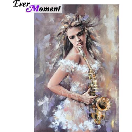 Ever Moment Diamond Painting Full Square Drill Girl Mosaic Picture Of Rhinestone Diamond Embroidery Decoration Handmade ASF1498