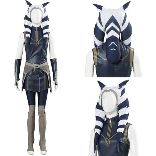 Clone Wars Season 7 Ahsoka Tano Cosplay Costume Women Girls Outfit Halloween Carnival Costumes
