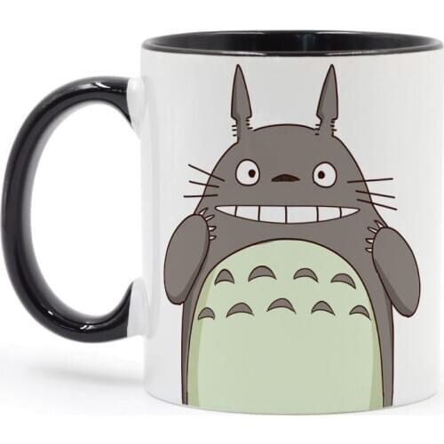 Smile Totoro Mug Coffee Milk 350ml Ceramic Cup Creative DIY Gifts Home Decor Mugs Birthday Gift for Kids
