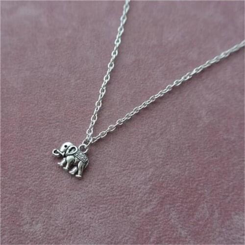 Lucky Elephant Necklace Tiny Elephant Charm Necklace, Dainty Necklace, Charm Necklace, Charm Pendant, Elephant Jewellery