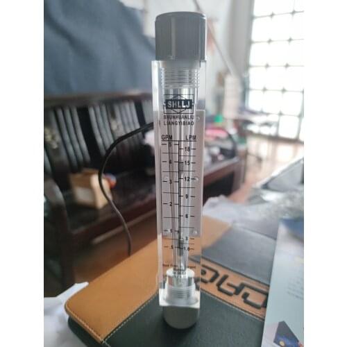 LZM-15G 0.5-5GPM/1.8-18LPM tube type flow meter for liquid/water 1/2"BSP variable area flowmeter with alarm limit switch
