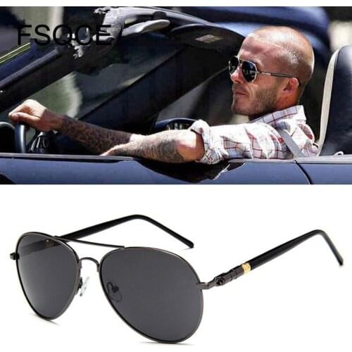 FSQCE Fashion Polorized Sunglasses Men Luxury Brand Vintage Glasses Metal Frame Pilot Sun Glasses Driver Glasses Style UV400