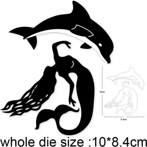 2020 new Craft dies Dolphin and Mermaid Metal Cutting Dies Stencils for DIY Scrapbooking dies Embossing Album Paper Cards Making