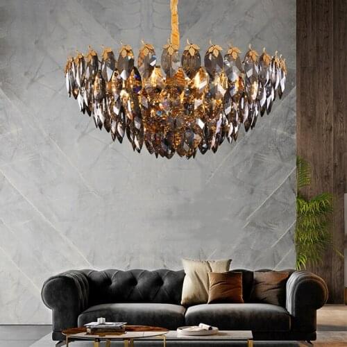 New Modern Crystal Chandelier for Living Room Luxury Home Decor Lighting Fixtures Round Gold Led Cristal Lamp Lustre