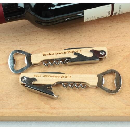 Personalized wedding Bottle Opener Corkscrew Knife customed logo Gift House Warming Gift Wedding Favor Gift for guest