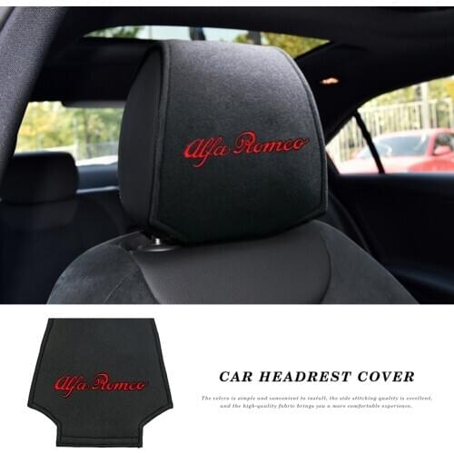 Hot Car Headrest Cover Super Soft Cotton Headrest Cover For Alfa Romeo Mito 147 156 159 166 Giulietta Car Accessories Styling