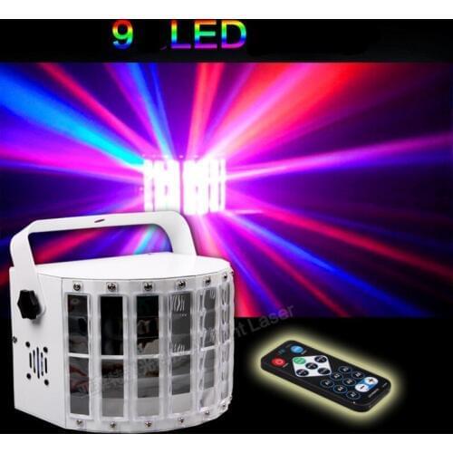 Remote Control 9 Colors Led Stage Lamp 30W 14 Modes DMX512 KTV Laser Bar Lights Sound Control Music Control Flicker Stage Lamp