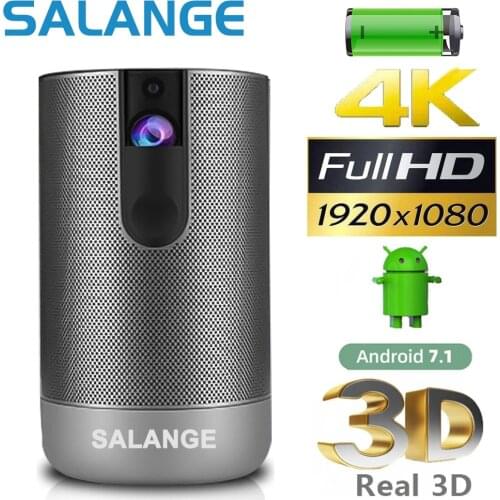Salange P62 WIFI Projector 4000 Lumens, Supported 1920*1080P Home Theater LCD Video LED Projector For Mobile Phone Mirroring