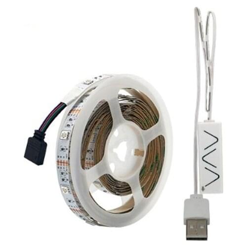5M 5v USB Led Strip 5050 SMD 30Leds/M nowaterproof Flexible Tape Decoration Ribbon Led Stripe RGB+3key Bluetooth controller