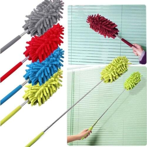 Telescopic Handle Extendable Cleaning Feather Brush Brush Microfibre Washable Duster Tool Handle Removal Dust Home Feather T3O7