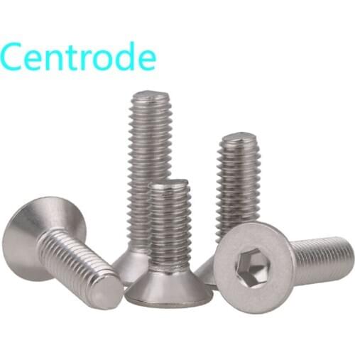 Stainless steel flat head screw countersunk head hexagon socket screw bolt DIN7991