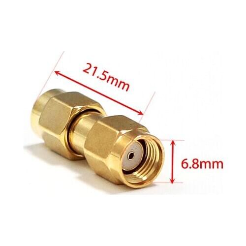 1PC RP-SMA Male Plug switch RP-SMA Male Plug RF Coax Adapter convertor straight Goldplated NEW wholesale