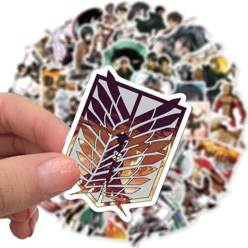 30/50 PCS Attack On Titan Anime Stickers for Car Styling Bike Motorcycle Phone Laptop Travel Luggage Cool Funny JDM Decal Gift