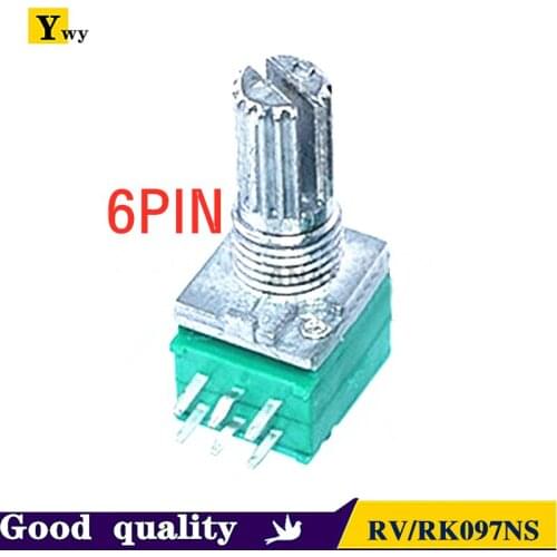 5PCS/LOT Double potentiometer RK/RV097NS B5K B10K B20K B50K B100K 6PIN