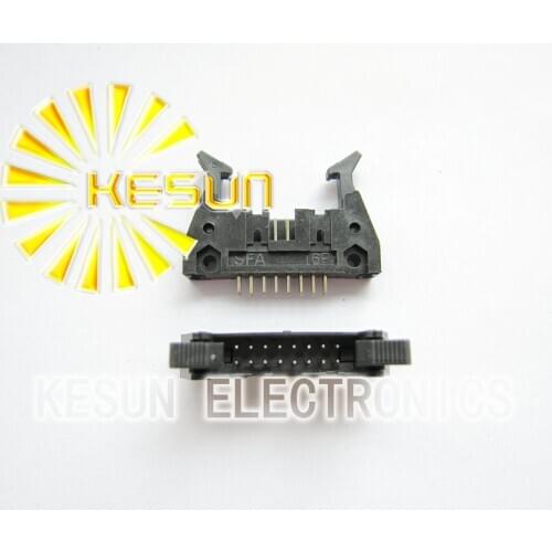 50PCS/LOT DC2-16P 2.54mm Straight Male Box Header With Ear