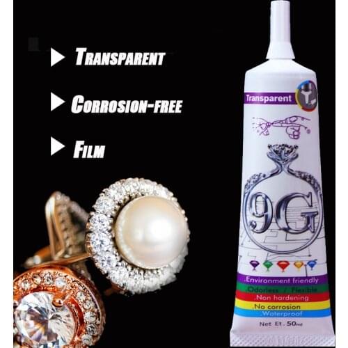 9G 50ML Powerful universal Transparent glue special soft glue for jewelry jade ring pearl earrings emerald strong DIY glue