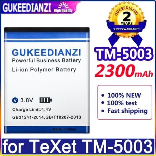 2300mAh GUKEEDIANZI TM-5003 Battery for TeXet TM-5003 Cell Phone