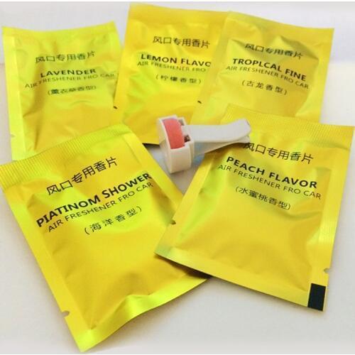 2 bag Car air outlet scented film, scented aromatherapy car supplement liquid perfume supplement bag, air purifier