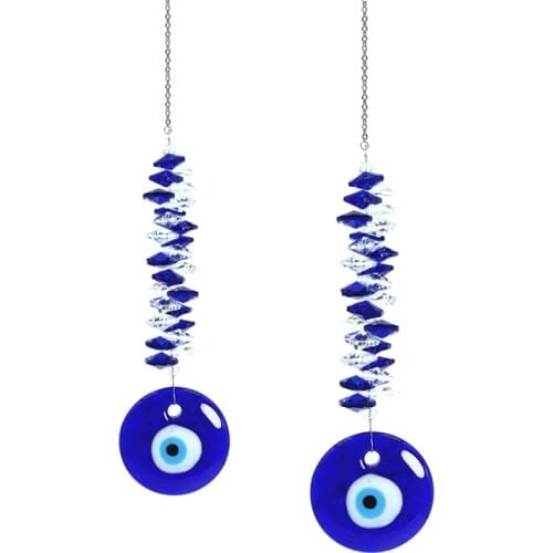 Shiny Evil Eye Necklace Blue Eye Charm Greek Mati Hamsa Nazar Men Evil Eye Jewelry Greek Leather Pendant Necklaces Gifts Hot