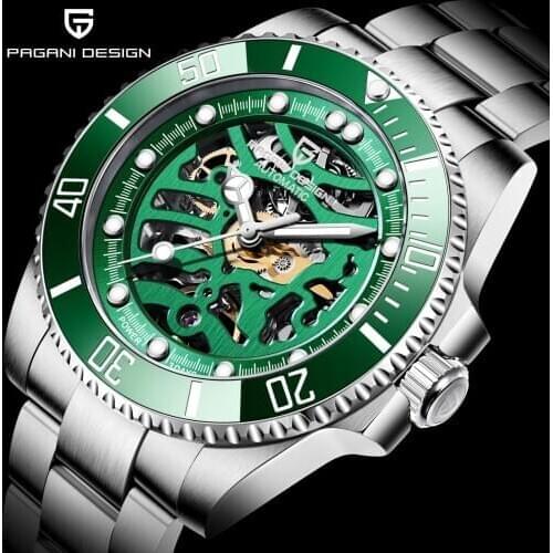 PAGANI DESIGN New Sapphire Glass Men Watch Stainless Steel Waterproof Mechanical Watch Luxury Automatic Watch Relogio Masculino