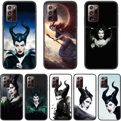 Mobile Case Disney Maleficent Angelina Jolie Phone Case cover hull For SamSung note20 10 9 8 4 pro plus black prime soft bumpe