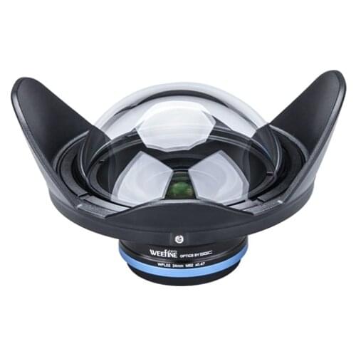Weefine WFL02 Scuba Diving Fisheye Wide Angle Lens M52 24mm Thread TG4 TG5 Camera Housing Case Underwater Photography Accessory