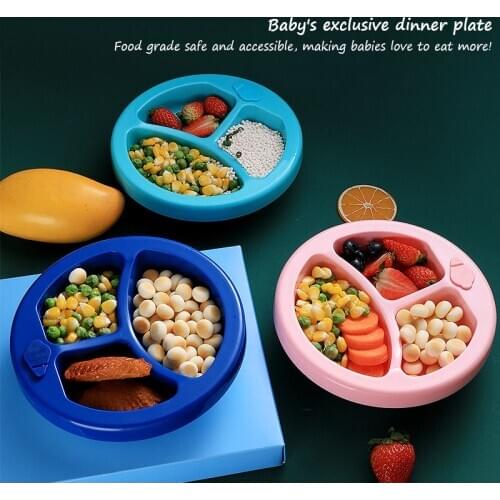 Childrens Tableware With Suction Cups Bowls Insulation Plate kid Food Bowl Children Multi-Function Dinner Plate Baby Tableware