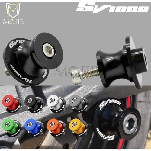 For SUZUKI SV1000/S SV1000 SV1000S SV 1000 S All Year Swingarm Sliders Spools 8mm CNC Aluminum Motorcycle Rear Swingarm Stand