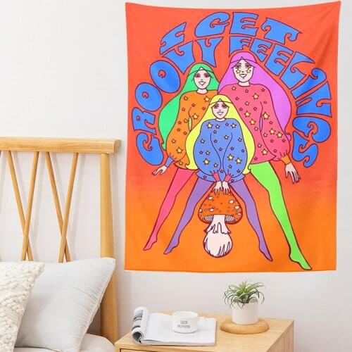Mushroom Girl Tapestry Bohemian Style Decoration Home Decoration Hippie Mattress Girls Dorm Room Decor Kawaii Decor Tarot Cards
