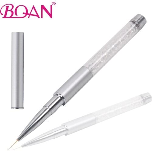 BQAN 10mm Nail Art Brush Painting Flower Drawing Line Pen Crystal Rhinestone Acrylic UV Gel Polish Tip Design Tool 10pcs/lot