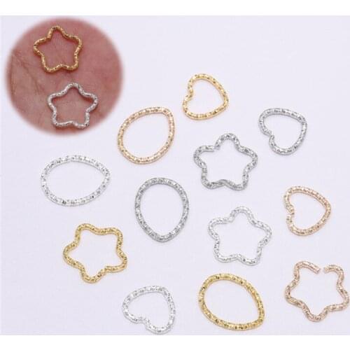 Jewelry Making Rings 50pcs 16.5mm Gold Star Split Rings Connectors Diy Craft Diy