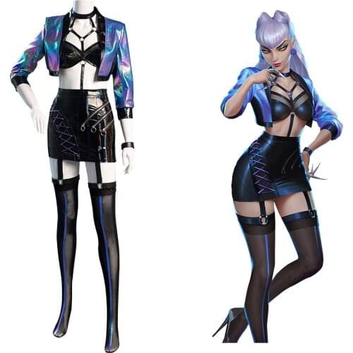 Fast Shipping Game LOL KDA Agony‘s Embrace Evelynn Cosplay Costume Women Skirt Outfit Halloween Carnival Suit Women Autumn Suit