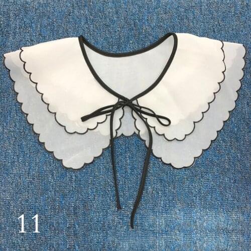 New Listing Cotton Lace Collar DIY Sewing Lace Fabric Decoration Embroidery Ladies Dress Neckline Applique Accessories White