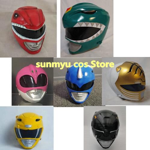 Kyoryu Sentai Zyuranger Ranger White Red Blue Pink Green Cosplay Custom Size Halloween helmet mask resin material