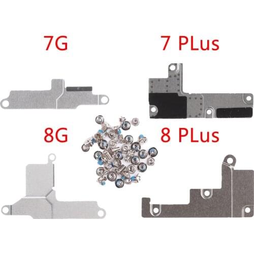 10pcs/lot Battery Metal Cover Bracket For iPhone 7G 8 Plus Full screws with LCD Screen Flex Connector Metal Bracket Repair Par
