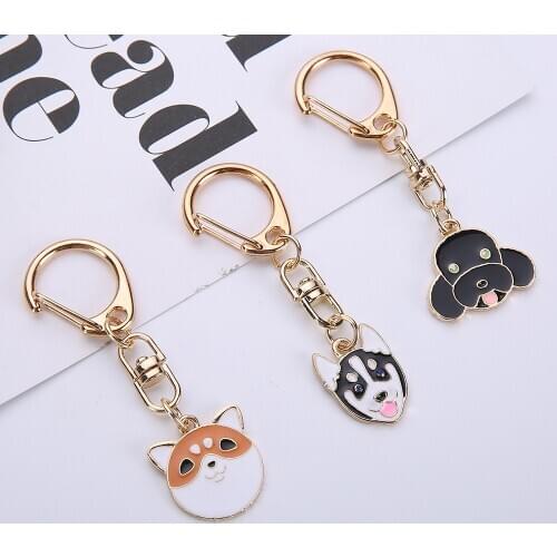 Cute Keychain Jack Russell Terrier Pendant Keychain Car Key Rings Holder Gift for Men Women Bag Pet Charm Jewelry
