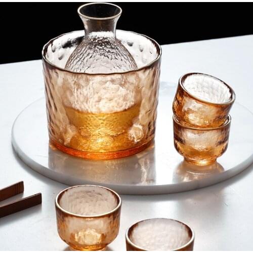 Japanese Sake Set Creative Champagne Wine Set Household Drinkware Glass Cups Wine Dispenser Wine Jug Sake Glass Wedding Gifts