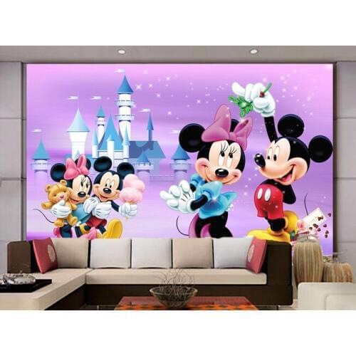 Custom papel DE parede infantil cartoon mice and castle murals for children room TV sitting room wall vinyl papel DE parede 3 d