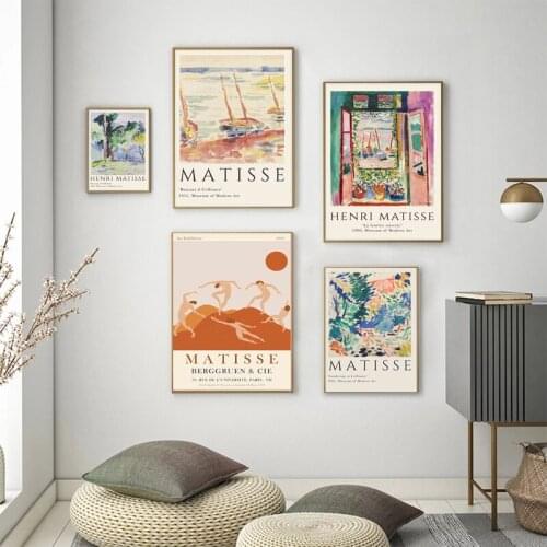 Henry Matisse RETRO Art Poster Printing Oil Painting Abstract Landscape Wall Canvas Furniture Living Room Decorative Painting
