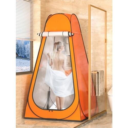 GY Installation-Free Folding Insulation Bath Shower Curtain Winter Warm Thickened Waterproof Shower Curtain Tent