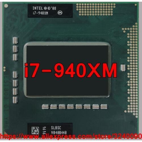 Original Intel Core i7 Mobile Extreme i7 940XM 2.13GHz i7-940XM Quad-Core PGA988 SLBSC Mobile CPU Laptop processor free shipping