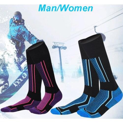 Professional Sports Ski Socks for Outdoor Running MTB Cycling Thick Warm Cotton Socks Unisex Winter Football Skiing Stockings