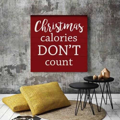 Unframed Christmas Calories Christmas Posters Canvas Paintings Wall Art Canvas Prints Pictures Kids Room Decor Home Inner