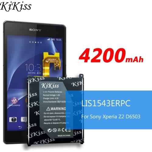 KiKiss Cell Phone LIS1543ERPC Replacement Batteries For SONY Xperia Z2 L50w Sirius SO-03 D6503 D6502 Mobile Battery+free tools
